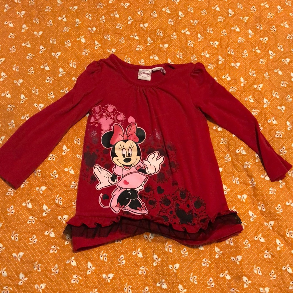 Girls Minnie mouse tee
